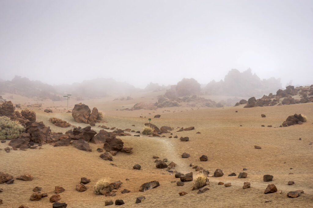 Hiking the fog tenerife